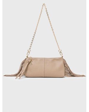 Maje Miss M Pouch Aus Genarbtem Leder - Weiß
