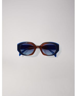 Maje Round Acetate Glasses - Blue