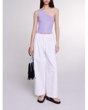 Maje Wide-Leg Pants - Purple