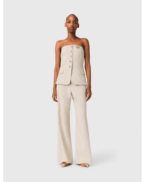 Maje Tailored Bustier Top - White
