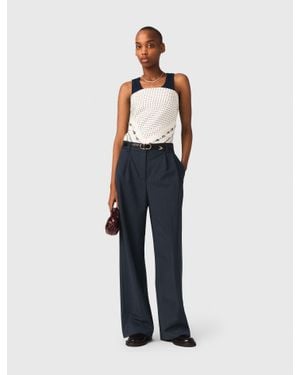 Maje Striped Suit Pants - White