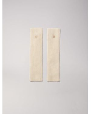 Maje Wool And Cashmere Mittens - White