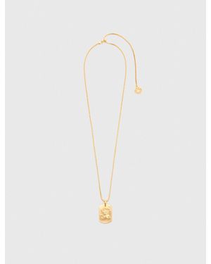 Maje Zodiac Sign Plaque Necklace - White