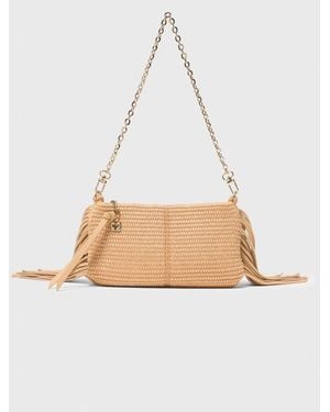Maje Miss M Natural-Look Pouch Bag - White
