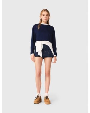 Maje Layered-Effect T-Shirt - Blue