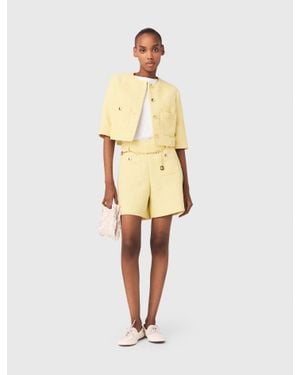 Maje Tweed Shorts - Natural