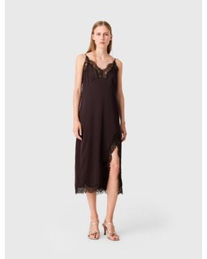 Maje Midi Slip Dress - White