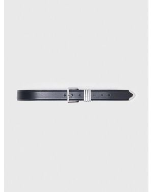 Maje Smooth Leather Belt - Black