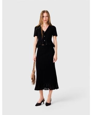 Maje Peplum-Cardigan - Schwarz