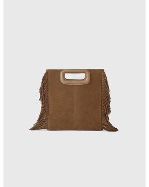 Maje Fringed M Bag - Natural