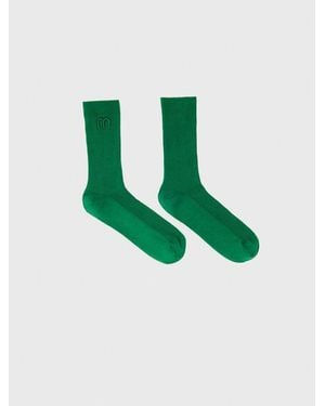 Maje Bunte Socken Aus Baumwolle - Grün