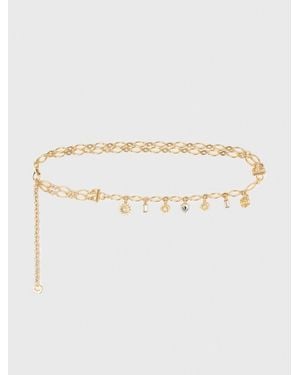 Maje Ceinture Chaine Double À Charms - Neutre