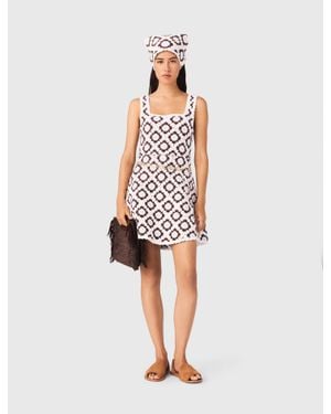 Maje Floral Crochet Dress - White