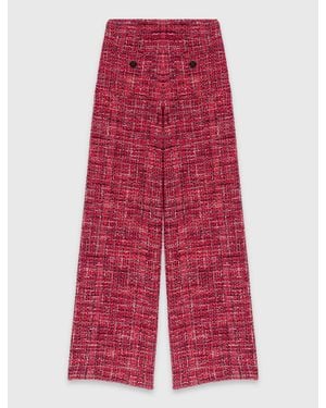 Maje Pantalon En Tweed - Red