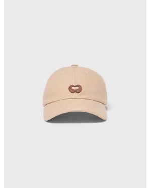 Maje Linen Blend Cap With Logo - White