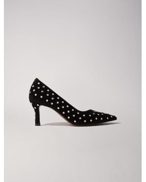 Maje Rhinestone Court Shoes With Pointed Toes - Metallic