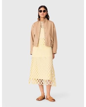 Maje Jupe En Crochet À Doublure Amovible - Neutre