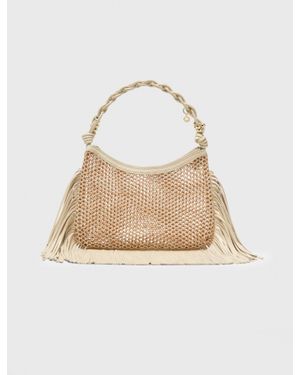 Maje Hobo Net Bag - White