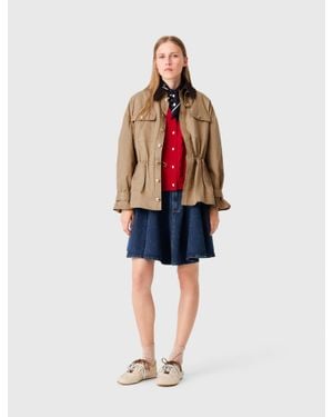 Maje Coat With Removable Lining - Red