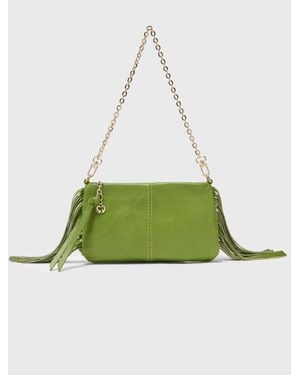 Maje Miss M Leather Pouch - Green