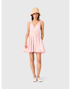 Maje Short Flared Cotton Dress - Pink