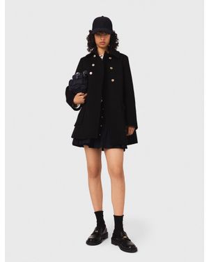 Maje Wool Blend Coat - Black
