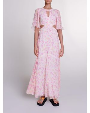 Maje Floral Print Maxi Dress - Pink
