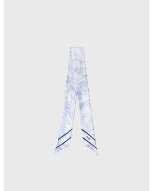Maje Floral Print Silk Scarf - White