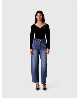 Maje Body Aus Samt - Blau