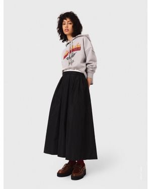 Maje Embroidered Logo Crop Sweatshirt - White