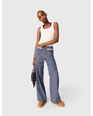 Maje Tweed Pants - Blue