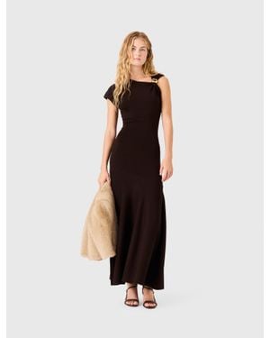 Maje Asymmetrical Jersey Dress - White