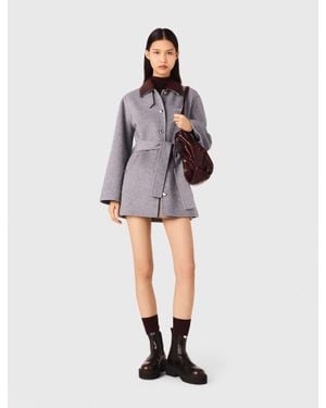 Maje Wool Coat - White