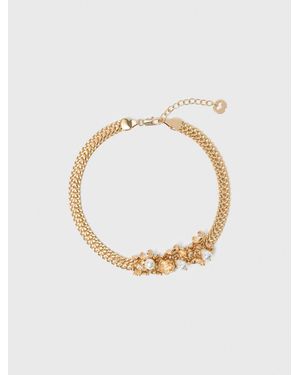 Maje Asymmetric Wide Chain Necklace - Metallic