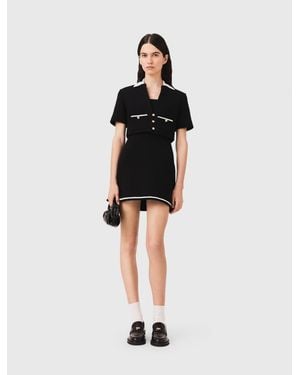 Maje 2-In-1 Tweed-Kleid - Schwarz