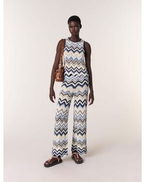 Maje Crochet Pants - Natural