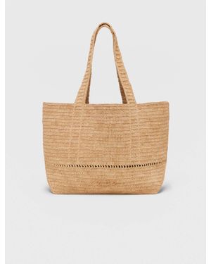 Maje Crocheted Raffia Tote Bag - Natural