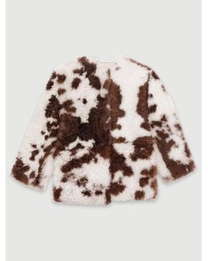 Maje Reversible Shearling - Natural