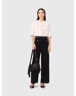 Maje Straight-Leg Jeans With Patch Pockets - White
