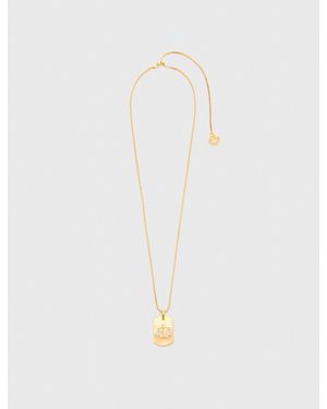 Maje Zodiac Sign Plaque Necklace - White