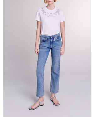 Maje Jeans With Braided Details - Blue