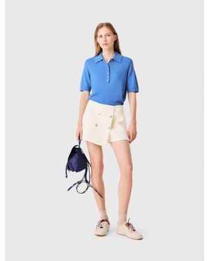 Maje Trompe-L'Oeil-Shorts Aus Tweed - Blau