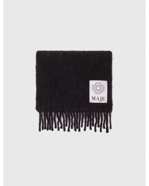 Maje Alpaca Blend Scarf - Black