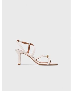 Maje Riemchensandalen Aus Leder - Natur