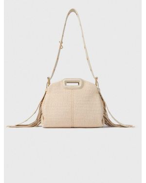Maje Sac Miss M Mini Effet Raphia - Neutre