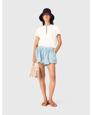 Maje Summer Print T-Shirt - Blue