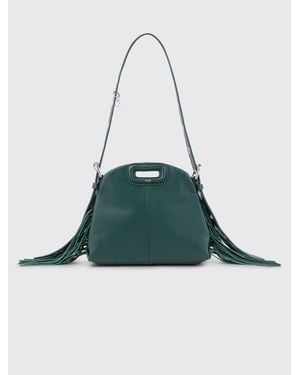 Maje Smooth Leather Mini Miss M Bag - Green
