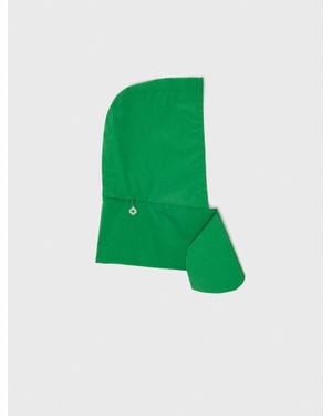 Maje Tie-Up Waterproof Hood - Green