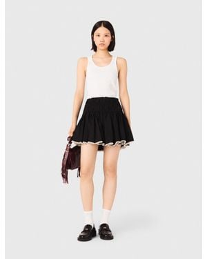 Maje Rib Knit Tank Top - White
