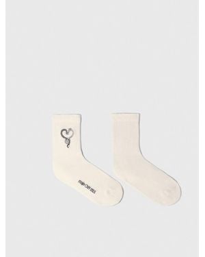 Maje Rhinestone Socks - Natural